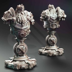 Gordrain Stonehand – Dwarven General (Bust) minifigura