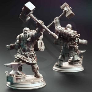 Lochren Ishtrak Hammerfist – Dwarven Blacksmith minifigura