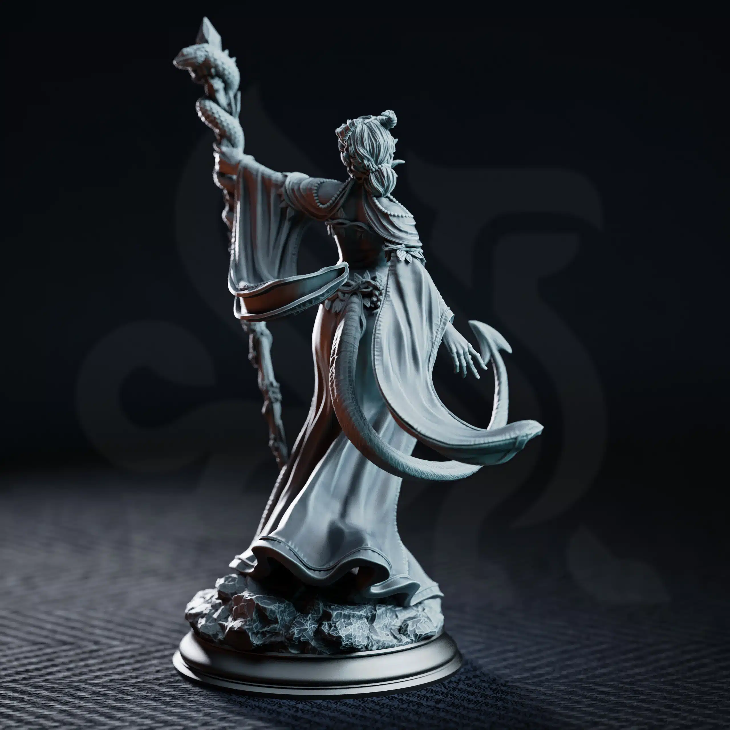 Violet Moonridge – Tiefling Lunar Priestess minifigura