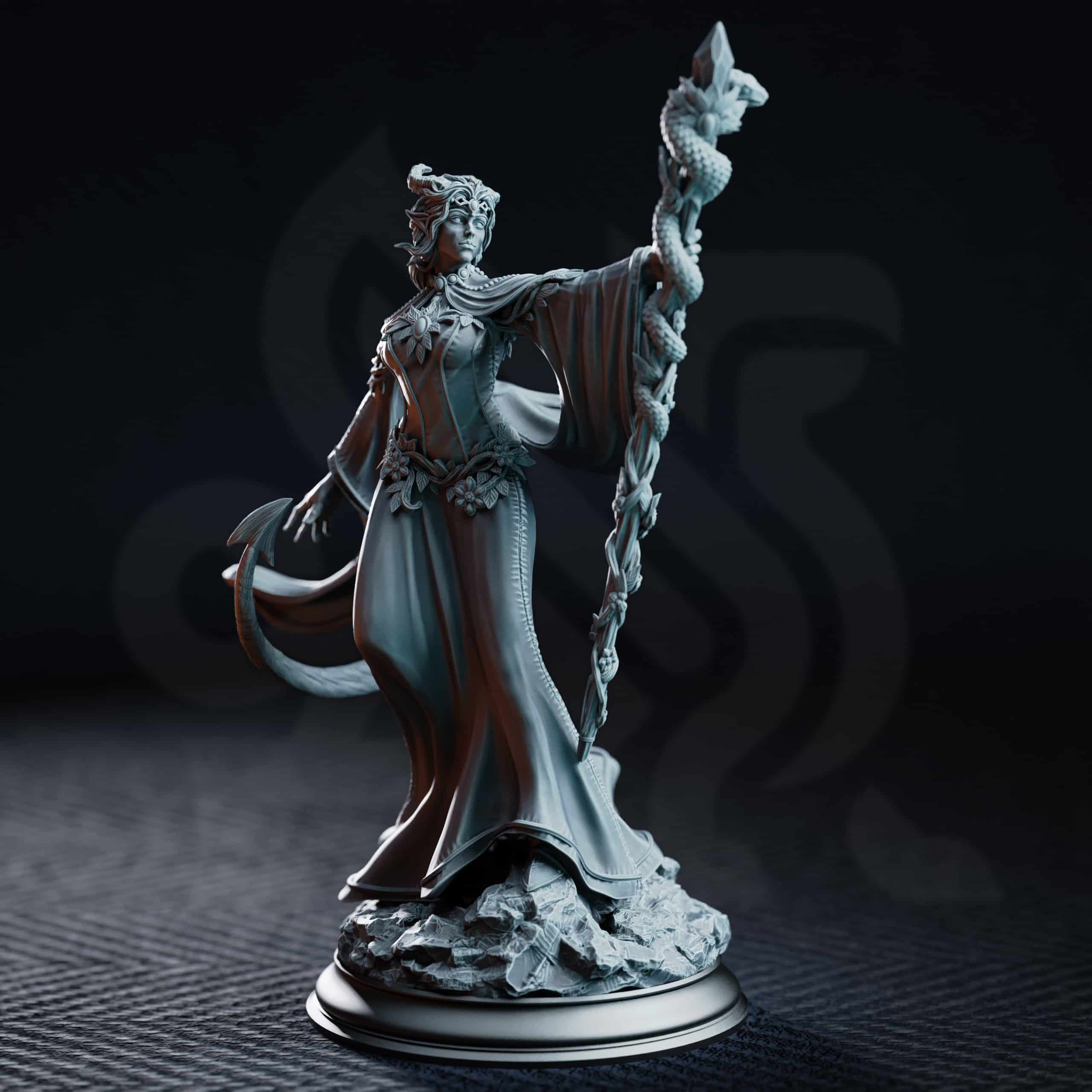 Violet Moonridge – Tiefling Lunar Priestess minifigura